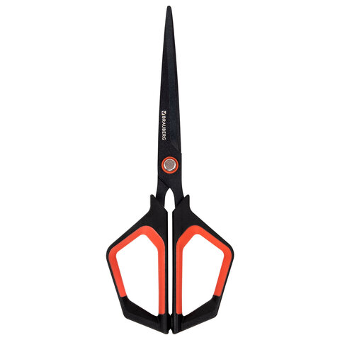 Ножницы BRAUBERG "Super special", 170 мм, черные, 3-сторонняя заточка, тефлоновое покрытие, 238848 - фото 2