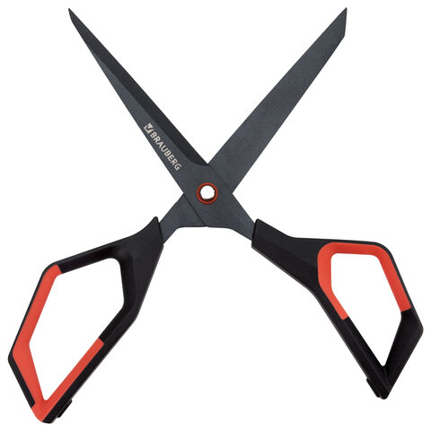 Ножницы BRAUBERG "Super special", 220 мм, черные, 3-сторонняя заточка, тефлоновое покрытие, 238849 - фото 6