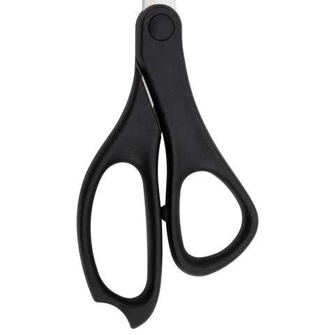 Ножницы BRAUBERG "NUMBER ONE", 210 мм, черные, 3-сторонняя заточка, эргономичные ручки, 238850 - фото 5