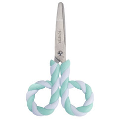 Ножницы FUNSTER (ФАНСТЕР) 130 мм, фигурные ручки ЛЕДЕНЦЫ из ABS пластика, в дисплее, 238853