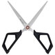 Ножницы BRAUBERG "Super black" 170 мм, черные, 3-сторонняя заточка, ручки из ABS-пластика, 238854