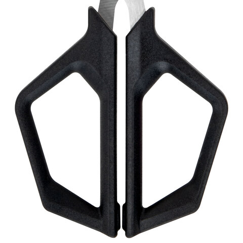 Ножницы BRAUBERG "Super black" 170 мм, черные, 3-сторонняя заточка, ручки из ABS-пластика, 238854 - фото 6
