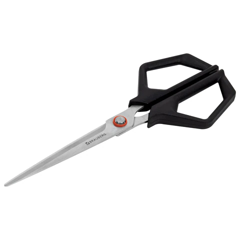 Ножницы BRAUBERG "Super black" 170 мм, черные, 3-сторонняя заточка, ручки из ABS-пластика, 238854 - фото 3