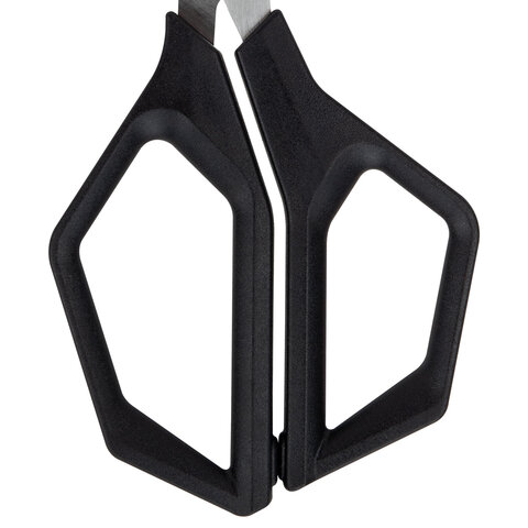 Ножницы BRAUBERG "Super black" 220 мм, черные, 3-сторонняя заточка, ручки из ABS-пластика, 238855 - фото 5