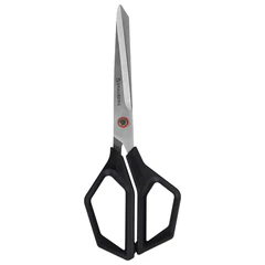 Ножницы BRAUBERG &laquo;Super black&raquo; 220 мм, черные, 3-сторонняя заточка, ручки из ABS-пластика, 238855