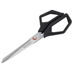Ножницы BRAUBERG &laquo;Super black&raquo; 220 мм, черные, 3-сторонняя заточка, ручки из ABS-пластика, 238855