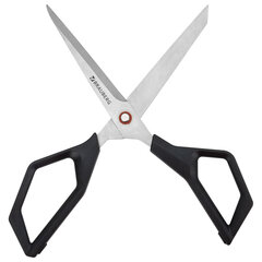 Ножницы BRAUBERG &laquo;Super black&raquo; 220 мм, черные, 3-сторонняя заточка, ручки из ABS-пластика, 238855