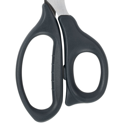 Ножницы BRAUBERG "BOMB", 210 мм, графитовый цвет, 2-х сторонняя заточка, эргономичные, 238856