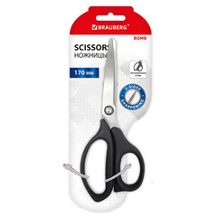 Изображение товара Ножницы BRAUBERG BOMB 170 мм графитовые для правши с двусторонней заточкой