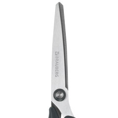 Ножницы BRAUBERG &laquo;BOMB&raquo;, 170 мм, графитовый цвет, 2-сторонняя заточка, эргономичные, 238857