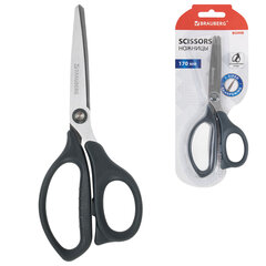 Ножницы BRAUBERG &laquo;BOMB&raquo;, 170 мм, графитовый цвет, 2-сторонняя заточка, эргономичные, 238857