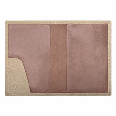 Обложка для паспорта натуральная кожа флоттер, кожаный уголок, бежевая, BRAUBERG, 238863