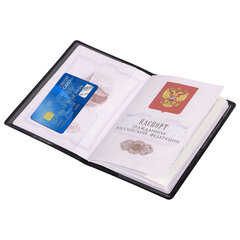 Обложка для паспорта &laquo;Passport Map&raquo;, мягкая экокожа, коричневая, STAFF, 238876