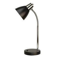 Настольная лампа светильник "Руна" на подставке, цоколь E27, 40 Вт, черный хромированный