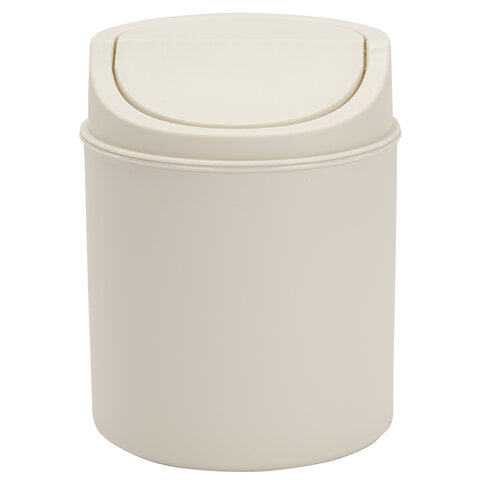 Контейнер урна ведерко для мусора НАСТОЛЬНОЕ 2,4 л 165x135мм, белый, BoomHouse, 238897