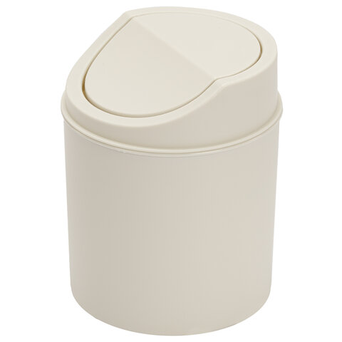 Контейнер урна ведерко для мусора НАСТОЛЬНОЕ 2,4 л 165x135мм, белый, BoomHouse, 238897