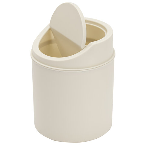 Контейнер урна ведерко для мусора НАСТОЛЬНОЕ 2,4 л 165x135мм, белый, BoomHouse, 238897