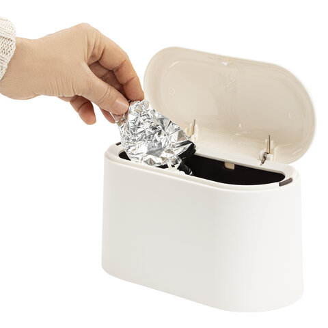 Контейнер урна ведерко для мусора с микролифтом НАСТОЛЬНОЕ 2 л 220х110х130мм, BoomHouse, 238898