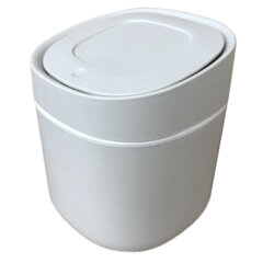 Контейнер, урна, ведерко для мусора с микролифтом НАСТОЛЬНОЕ, 2,8 л, 155&times;135мм, белый, BoomHouse, 238899