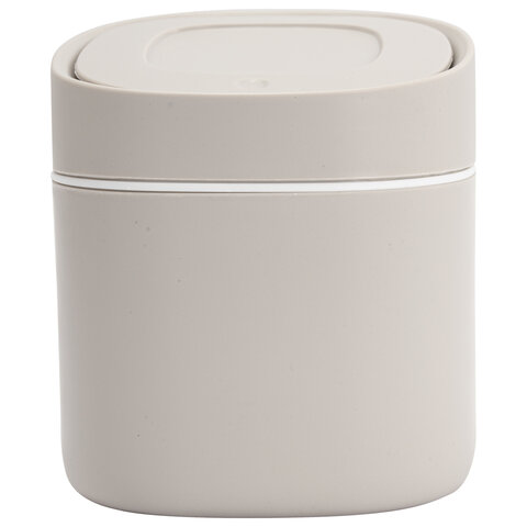 Контейнер урна ведерко для мусора с микролифтом НАСТОЛЬНОЕ 2,8 л 155х135мм бел. BoomHouse, 238899