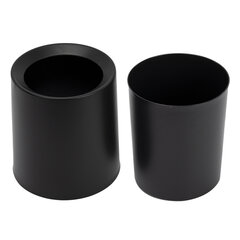 Контейнер, урна, ведерко для мусора НАСТОЛЬНОЕ без крышки 2 л, 155&times;130&times;145 мм, черный, BOOMHOUSE (БУМХАУС), 238901