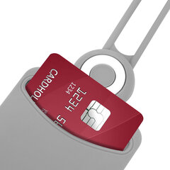 Бейдж вертикальный для пропуска и ID-карт, СИЛИКОНОВЫЙ, 85&times;54 мм, шнурок 42 см, серый, BRAUBERG, 238905