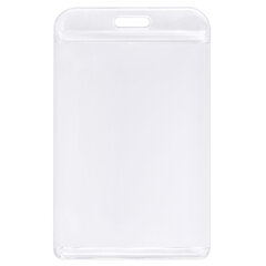 Бейдж вертикальный для пропуска и ID-карт, 85&times;54 мм, белый, BRAUBERG ULTRA, 238913