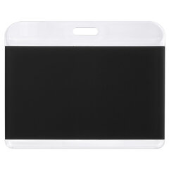 Бейдж горизонтальный для пропуска и ID-карт, 54&times;85 мм, черный, BRAUBERG ULTRA, 238916