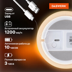 Ночник силиконовый LED &laquo;Единорог&raquo; 101&times;120&times;173 мм, белый свет/<wbr/>RGB, таймер, USB, аккумулятор 1200 мАч, DASWERK (ДАСВЕРК), 238941