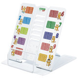 Подставка для книг и учебников большая BRAUBERG KIDS "Кот-Энтузиаст" с таблицей умножения, регулируемый угол наклона, металлическая, 238959