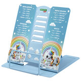 Подставка для книг и учебников большая BRAUBERG KIDS "Unicorn" с единицами измерения, регулируемый угол наклона, металлическая, 238963