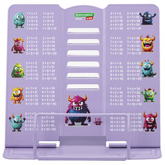 Подставка для книг и учебников большая BRAUBERG KIDS "Monsters" с таблицей умножения, регулируемый угол наклона, металлическая, 238964