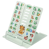 Подставка для книг BRAUBERG KIDS mini, "Animals", с алфавитом, регулируемый угол наклона, металлическая, 238965