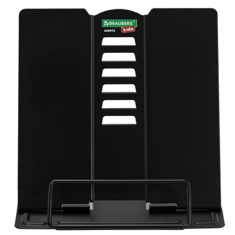 Подставка для книг и учебников BRAUBERG KIDS mini "Black", регулируемый угол наклона, металлическая, 238972 - фото 4