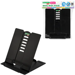 Подставка для книг и учебников BRAUBERG KIDS mini "Black", регулируемый угол наклона, металлическая, 238972