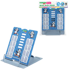 Подставка для книг и учебников BRAUBERG KIDS mini &laquo;Panda&raquo; с таблицей умножения, регулируемый угол наклона, металлическая, 238975