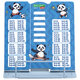 Подставка для книг и учебников BRAUBERG KIDS mini "Panda" с таблицей умножения, регулируемый угол наклона, металлическая, 238975