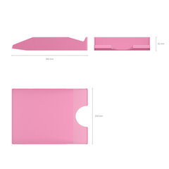 Лоток горизонтальный для бумаг ERICH KRAUSE &laquo;Office-Pastel&raquo; (346&times;254&times;61 мм), розовый, 55542