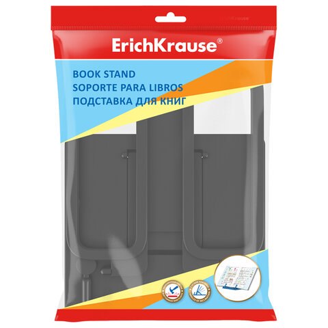 Подставка для книг и учебников ERICH KRAUSE Base "Classic", пластиковая, черная, 58026