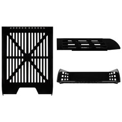 Лоток горизонтальный для бумаг BRAUBERG ECO, 330&times;245&times;65 мм, сетчатый, черный, 239011