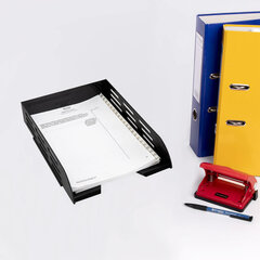 Лоток горизонтальный для бумаг BRAUBERG ECO, 330&times;245&times;65 мм, сетчатый, черный, 239011