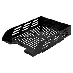 Лоток горизонтальный для бумаг BRAUBERG ECO, 330&times;245&times;65 мм, сетчатый, черный, 239011