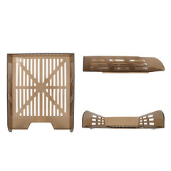 Лоток горизонтальный для бумаг BRAUBERG ECO, 330&times;245&times;65 мм, сетчатый, дымчатый, 239012