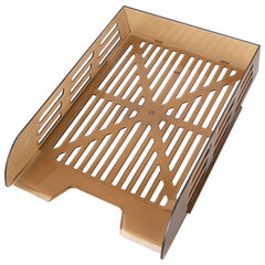 Лоток горизонтальный для бумаг BRAUBERG ECO, 330&times;245&times;65 мм, сетчатый, дымчатый, 239012