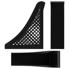 Лоток вертикальный для бумаг BRAUBERG ECO, 240&times;80&times;290 мм, сетчатый, черный, 239014