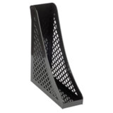 Лоток вертикальный для бумаг BRAUBERG ECO, 240х80х290 мм, сетчатый, черный, 239014