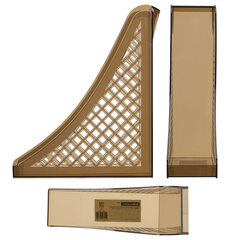 Лоток вертикальный для бумаг BRAUBERG ECO, 240&times;80&times;290 мм, сетчатый, дымчатый, 239015