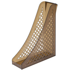 Лоток вертикальный для бумаг BRAUBERG ECO, 240&times;80&times;290 мм, сетчатый, дымчатый, 239015