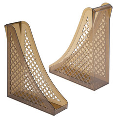 Лоток вертикальный для бумаг BRAUBERG ECO, 240&times;80&times;290 мм, сетчатый, дымчатый, 239015