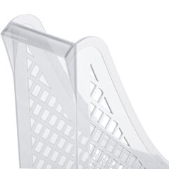 Лоток вертикальный для бумаг BRAUBERG ECO, 240&times;80&times;290 мм, сетчатый, прозрачный, 239016